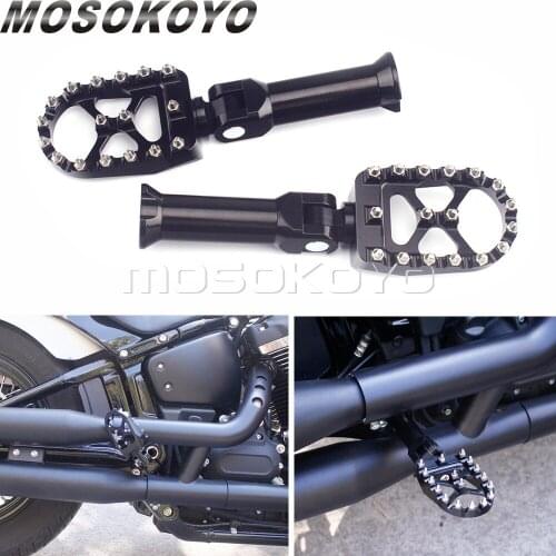 Passenger Wide Fat Foot Peg Footrest Bracket For Harley Fat Boy Sport Glide Street Bob Breakout FXBR Low Rider Street Bob FXBB