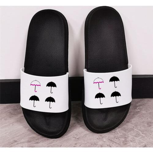 Women shoes Home Slippers Summer umbrella pattern indoor slipper Beach Slides Open Toe Sandals Non-slip flip flop ladies shoes