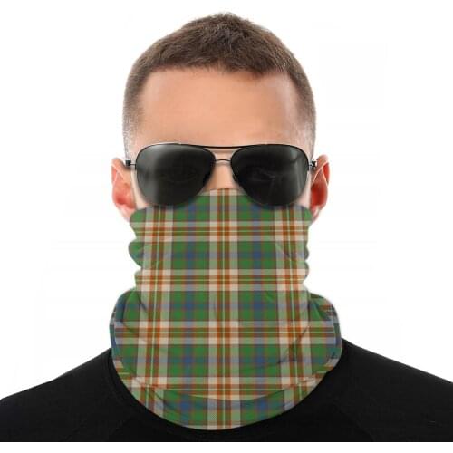 Scottish Plaid Yellow Scarves Neck Face Mask Men Women Hallowe Neck Gaiter Neck Bandana Multi-functional Headwear Outdoor Hiking