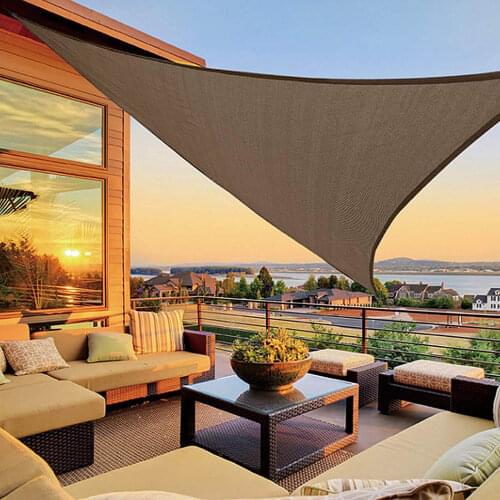 2/3/5m Sun Shade Sail Triangular Awning Sunshade Cover UV Block Sun Shelter Outdoor Canopy Garden Awning Camping Picnic Tent