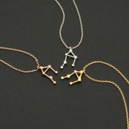 Constellation Jewelry Astrology Star Sign Pendant Necklace Libra Zodiac Astrology Statement Necklace