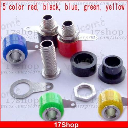 50PCS 5 colors Banana Socket 4MM Jack FOR BANANA Plug Test Cables Test probe