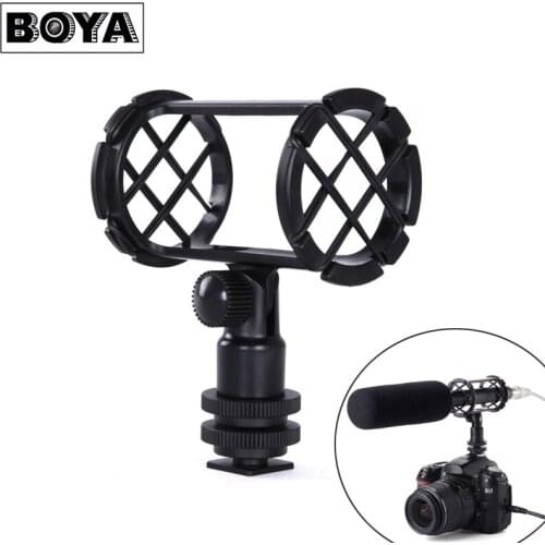 BOYA BY-C04 Camera Microphone Shock Mount for AKG D230 Senheisser ME66 Rode NTG-2 NTG-1 Audio-Technica AT-875R Sony ECM-CG50