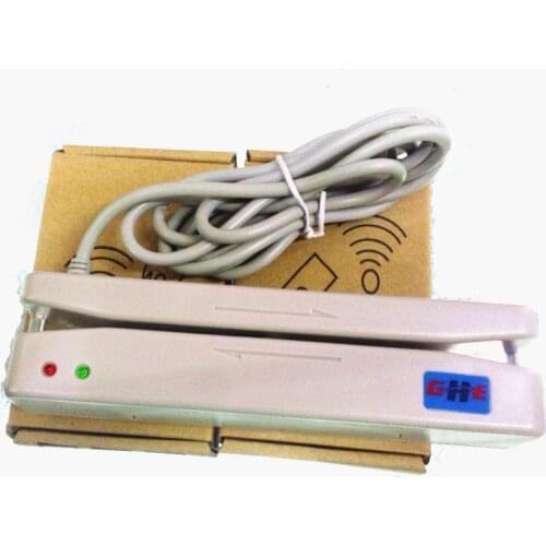 USB Universal Magnetic Card Barcode Reader Stripe Bidirectional MSR Card Reader 1 2 track white
