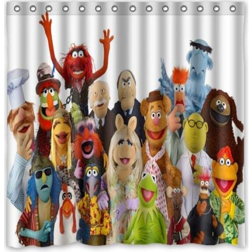 High Quality Polyester Shower Curtain The Muppets Modern Design Waterproof Fabric Curtains For Bathroom 72*72inch