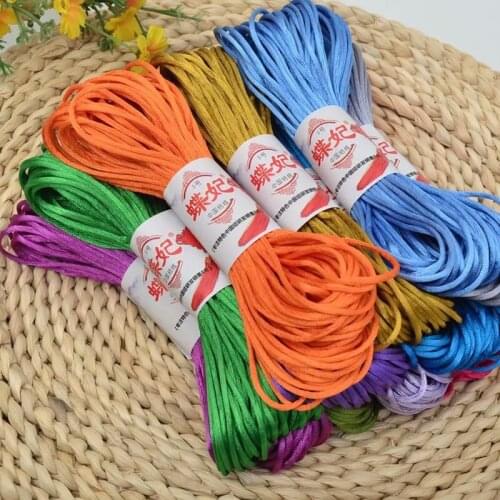 1pcs Colorful Rope No. 5 Jade Thread DIY Handmade Materials Chinese Knot Woven Rope Bracelet Jewelry Multicolor