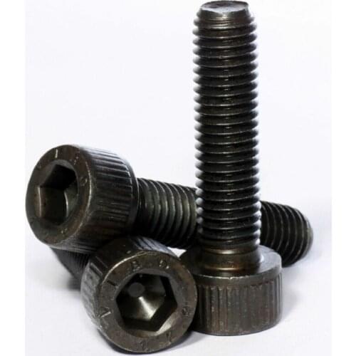 DA-ONE 10pcs M4 M5 M6 M8 Grade 12.9 Black Hexagon Hex Socket Allen Head Cap Screw Din912 Allen Bolt Screw L=6-70mm
