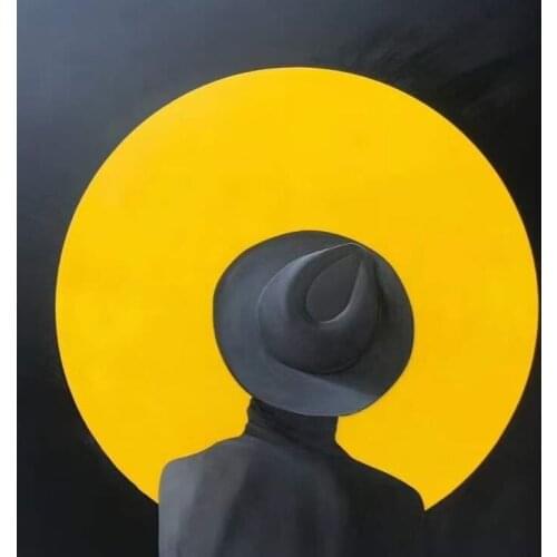 100% Hand Painted Popular Art Oil Painting See The World On Canvas For Lover Bedroom Wall Decoration