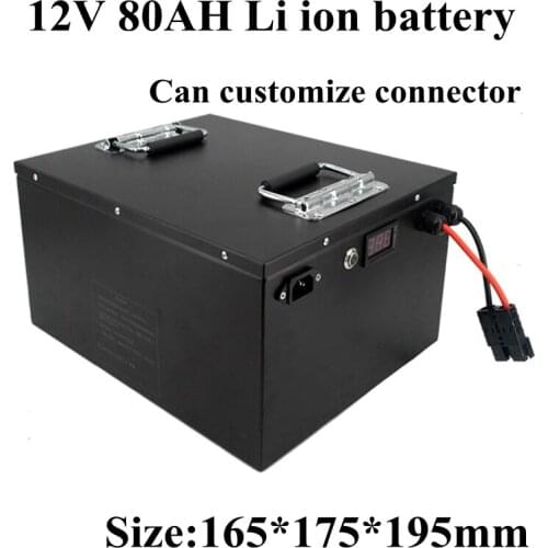 12V 80Ah Lithium Li Ion Battery Pack for RV Auto Car Start Battery AGM Solar System Power Bank Motorhome RV Marine+5A Charger