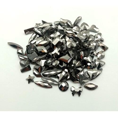 1440pcs/pacK Wholesale Crystals Nail Diamond Stone Mine black Design Glass Rhinestones For 3D Nails Art Decorations