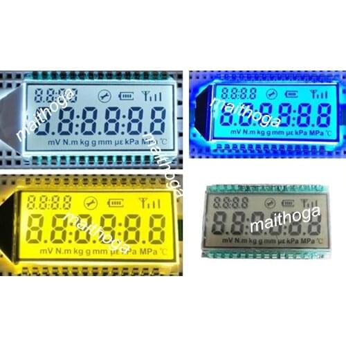 29PIN HTN/TN Positive 6-Digits Segment LCD Panel White/Blue/Yellow Green Backlight 3V