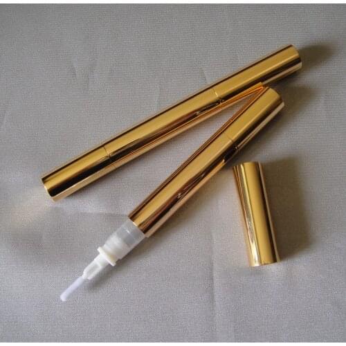 50PCS 3ml high-grade gold teeth whitening pen ,small Rotation lip gloss pen ,luxury eyelash growth liquid bottle for sale