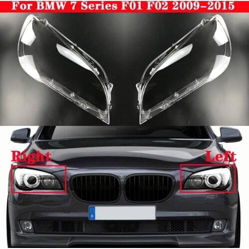 Car Front Headlight Lens Cover For BMW 7 Series F01 F02 2009-2015 Auto Headlamps Lampcover Transparent Lampshades Lamp Shell