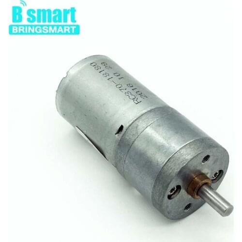 Bringsmart JGA25-370 Gear DCMotor 12V Geared Motor Reducer 24V Mini Electric Motor Low Speed Micro Reduction Gearbox for Toy