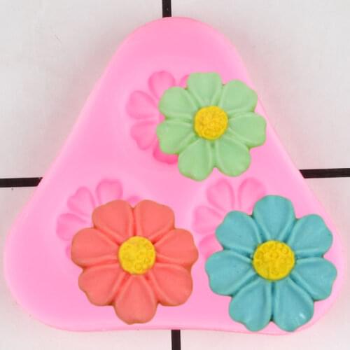 Flower Silicone Mold Cupcake Topper Fondnat Molds DIY Party Cake Decorating Tools Chocolate Gumpaste Moulds Candy Clay Mould
