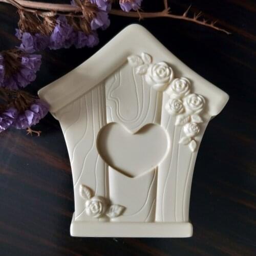 Fondant Mould Love Flower House Silicone Mold Soap Molds Gypsum Chocolate Candle Mold Clay Resin QT0207 PRZY Silicone
