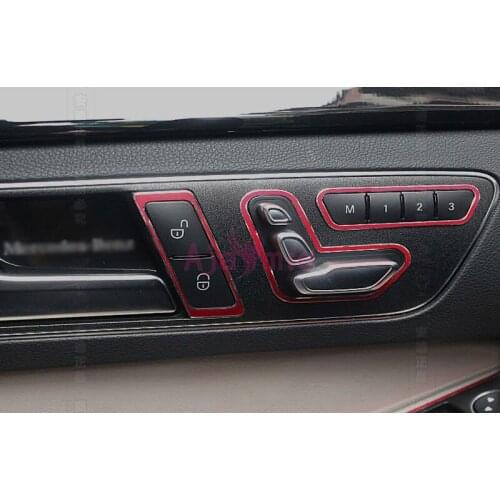 Chrome For Mercedes Benz E Class CLS ML GL GLE E260L GLK300 ML400 Seat Adjust Button Trim Cover Aluminum Alloy Accessories