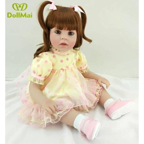 60cm High-end vinyl silicone reborn baby doll toy newborn girl bebe princess reborn doll birthday gift oyuncak bebek bonecas