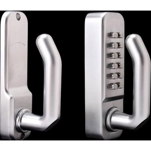 141x43x26mm Long Handle Keyless Mechanical Door Digital Machinery Code Keypad Password Door Lock Zinc Alloy Home Supplies