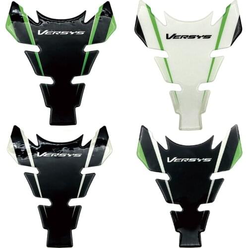 Motorcycle 3D Fish Bone Protector Sticker Gas Cap Pad Filler Oil Tank Decals For Kawassaki Versys650 Versys 650 300 600 1000