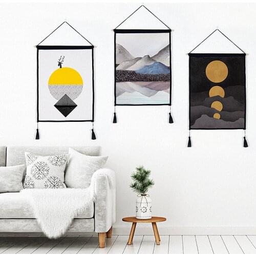 Nordic Geometric Tapestry Decoration Painting Living Room / Hall / Bedroom Background Wall Hanging Cloth Wall Decoration