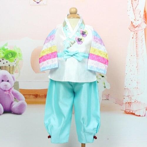 2020 New Stylish and Cute Korean Traditional Hanbok for Baby Boy Birthday Party Korean National Kid Dolbok Baby Boy Outfit