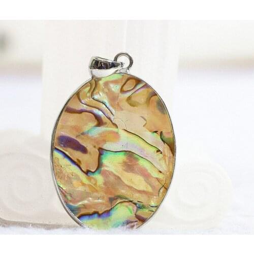 Newly abalone shell 32X45mm Oval pendant beads hot sale diy necklace pendant making fashion jewelry B844