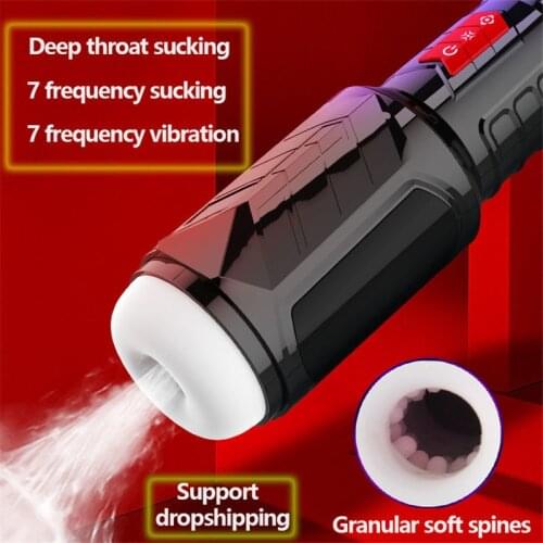 New Sexy Shop Auto Telescopic Male Masturbator High Speed Rotating Oral Sex Penis Masturbation Machine Sex Toys