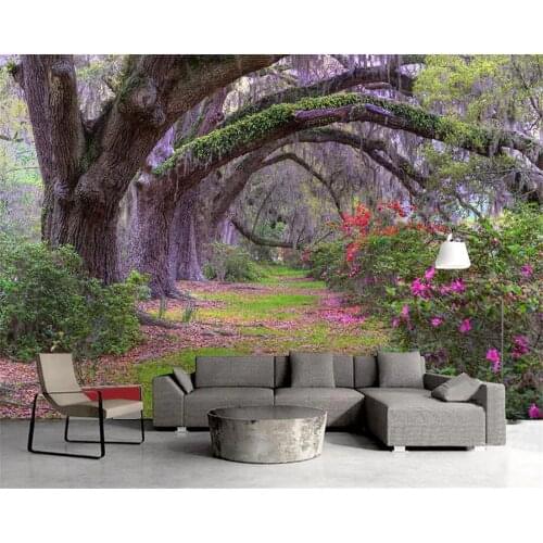 Custom wallpaper forest tree landscape photo TV background wall living room bedroom mural home decoration 3d wallpaper murals