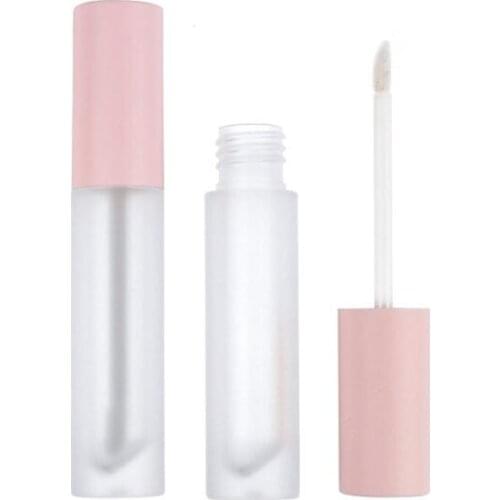 Wholesale 5ml Lipgloss Tubes Round Frosted Lip Gloss Bottles Lipblam Lipstick Tubes Lip Bottles Makeup Refillable Bottles