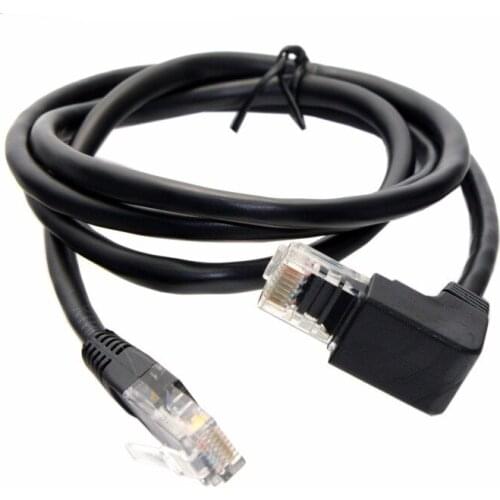 90 Degrees Down Angle 8P8C UTP Cat 5e Lan Ethernet Network Patch Cord Cable Male to Male 1m 2m 3m 5m