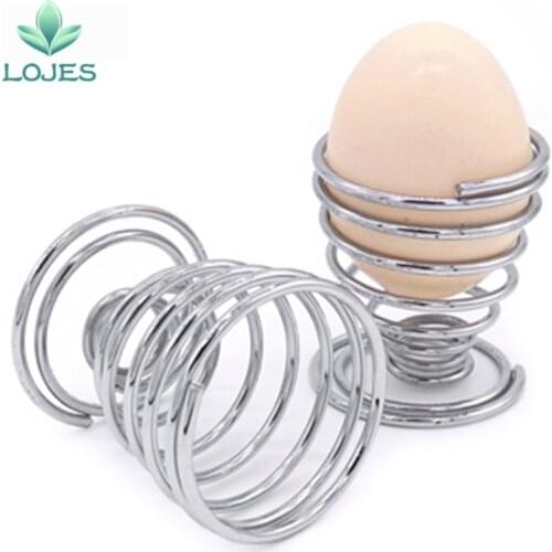 Home Use Stainless Steel Spring Wire Tray Boiled Egg Cups Holder Stand Storage Egg Cup Cooking Tool Kitchen accessories