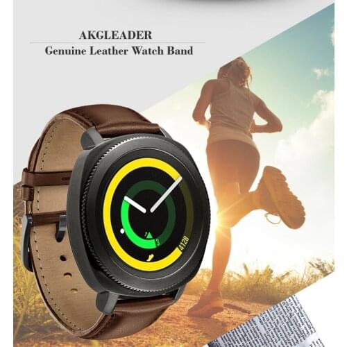 20mm Watch Band For Samsung Gear Sport Gear S2 Classic Genuine Leather Strap For Huawei Watch2 Watch Bracelet For Xiaomi Amazfit