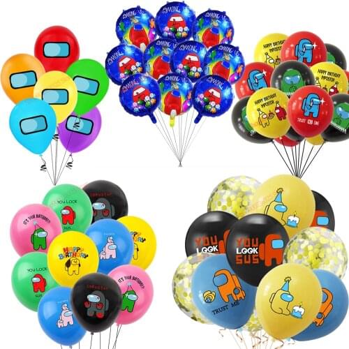 Hot Importor Game Among of Us Balloon Number Foil Balloons Kids Amongus Theme Birthday Party Decorations Baby Shower Globos