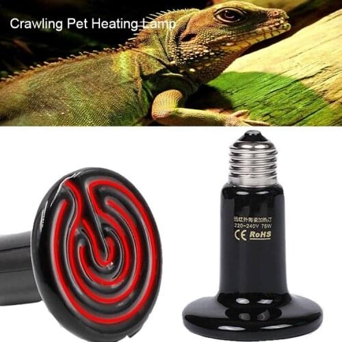 Pet Reptile Far Ceramic Lamp 220V Infrared lamp 25W 50W 100W 200W infrared heating Lamp for reptile E27 Red Lamp Ceramic Heat