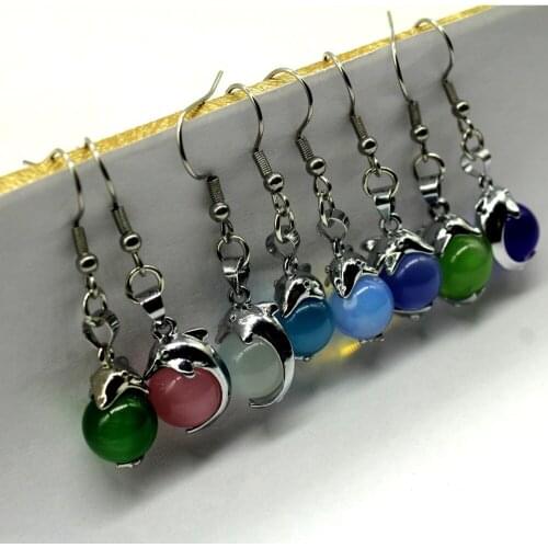 High Quality Clover Flower cat yey Earrings for Girls Party Fashion Cute Small Earrings Korea Style