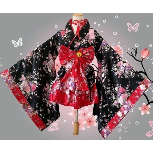 Japanese Cosply Costume Lolita Skirt Anime Kimono Female Bliss Pure Land Dance Clothes Female House Dance Kimono Maid Costume