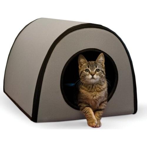 Winter Indoor Outdoor Smart Electric Heating Pet Bed Half-round Egg-Shaped Cat House Constant Temperature Control Cat Bed House