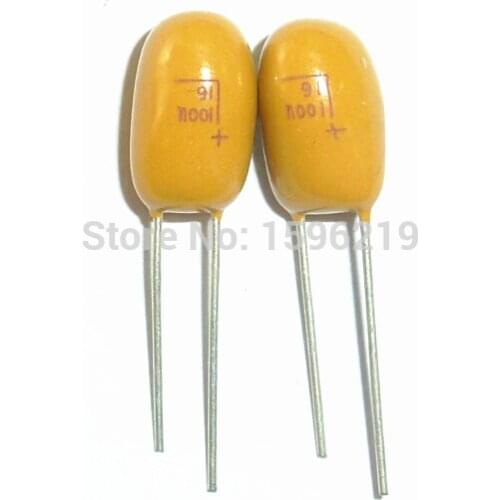 10pcs Tantalum capacitor 100uF 16V Brand New 16V100uF DIP Radial