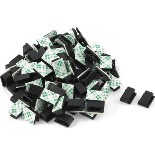 100 Pcs Adhesive Wire Cord Cable Holder Tie Clip Organizer Drop Clamp