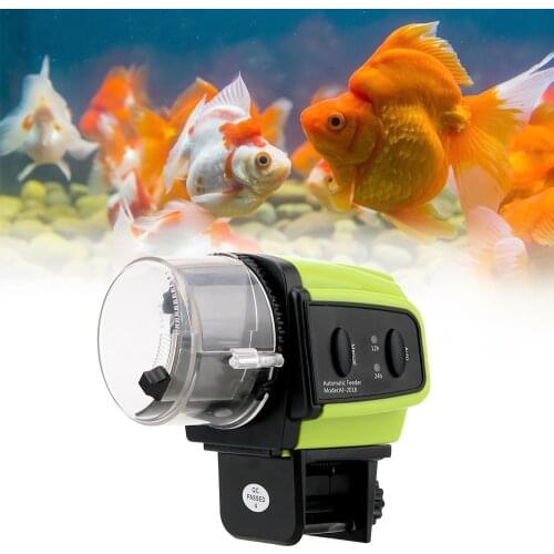 Automatic Fish Timer Feeder 1 Pcs Digital Display Home Aquarium Plastic Food Feeding Portable Fish Feeder Tools Material ABS