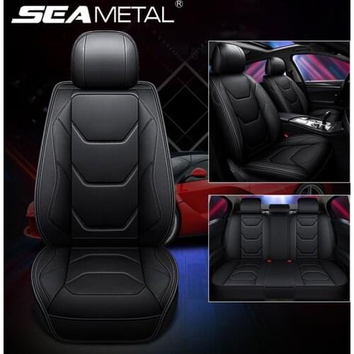Premium PU Leather Car Seat Cushion Full-Surrounded Large Size Seat Mat Universal Vehicle Seat Covers for SUV Van Truck Sedan