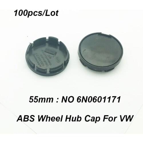 Car Styling 100x 55mm 5.5cm 6N0601171 Black Car Rims Covers Car Wheel Center Hub Caps For Passat B6 B7 CC MK5 MK6 Tiguan