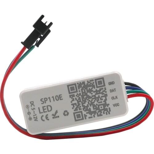 SP110E Bluetooth Controller DC5-12V For WS2812B SK6812 RGB/RGBW Magic Lights LED Pixel Strip iOS/Android App Control 1024 Pixels