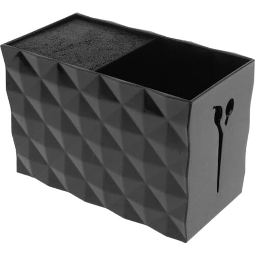 Salon Scissors Holder Shears Comb Clips Organizer Acrylic Holder Box Case Black (6 x 3 x 4 inch)