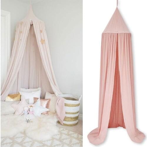 Baby Canopy Mosquito Net Hanging Kids Baby Bedding Dome Bed Cotton Bedcover Baby Bed Curtain Crib Netting Mosquito Net