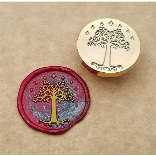 DIY Life of tree wax seal stamp with Rosewood Handle,Scrapbooking DIY Ancient Seal Retro Stamp Vintage Gift high quality