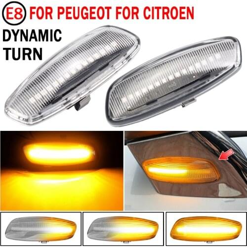 For Citroen C4 Picasso C3 C5 DS4 Peugeot 308 207 3008 5008 LED Car Dynamic Side Marker Signal Lamp Light Signal Light