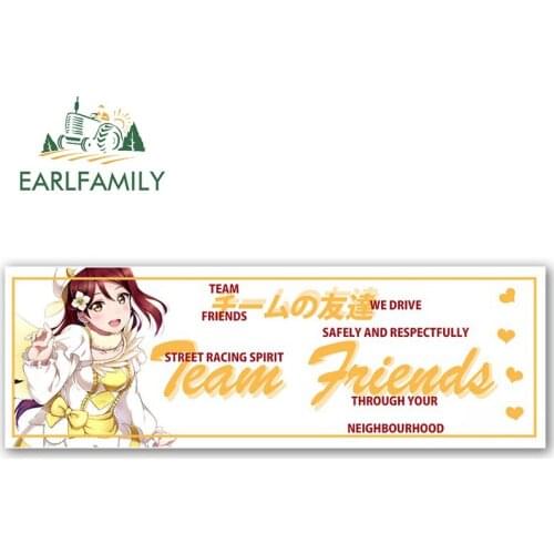 EARLFAMILY 13cm x 4.4cm for Anime Girl RV Car Assessoires Stickers Funny Motorcycle Decal Vinyl Campervan Car Door Protector
