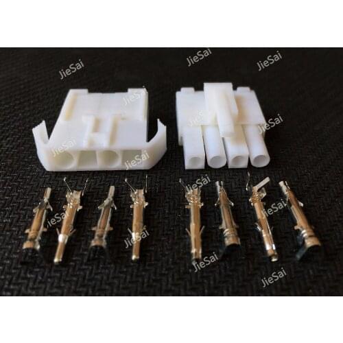 Female And Male Small Tamiya Connector Kits Mini Tamiya EL Socket Plug With 4 Pin 4 Way 4.5MM